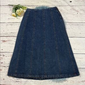 Vintage Harve Benard Denim Paneled Western Mini Skirt